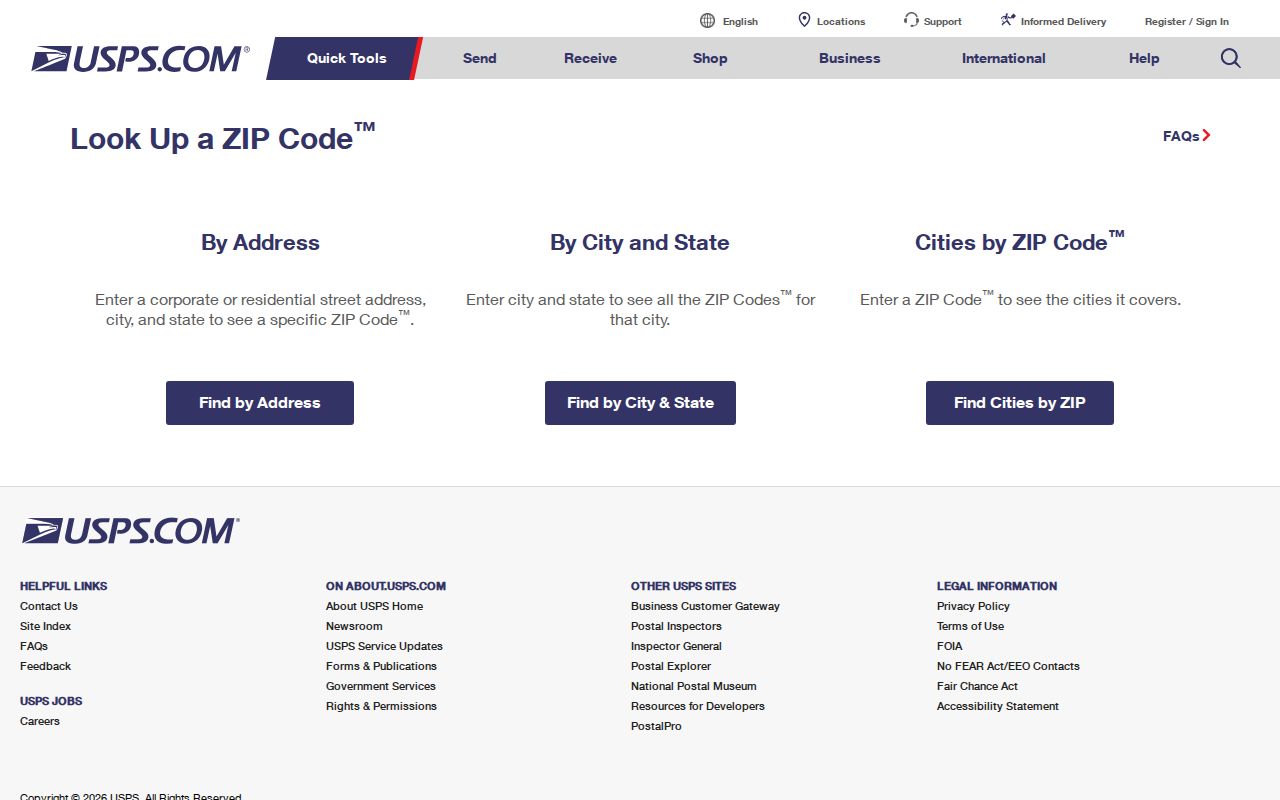 Leesburg ZIP code directory USPS lookup options